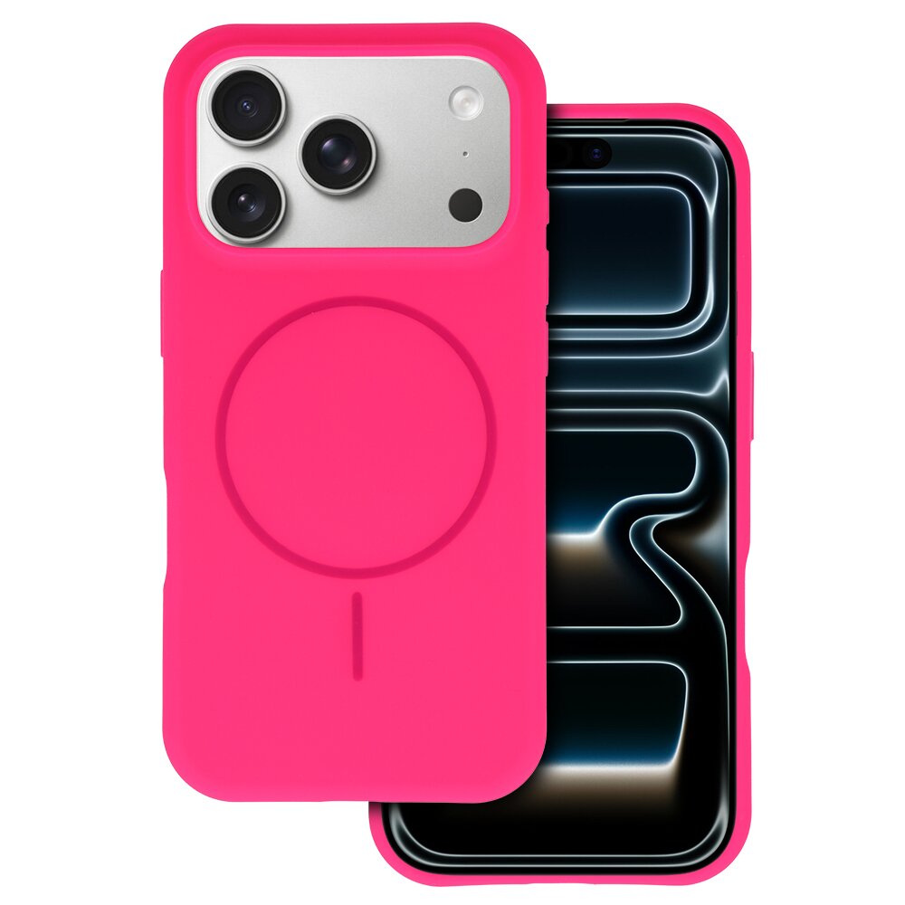 iPhone 17 PRO MAX pink SLIM SILICONE MagSafe nugarėlė