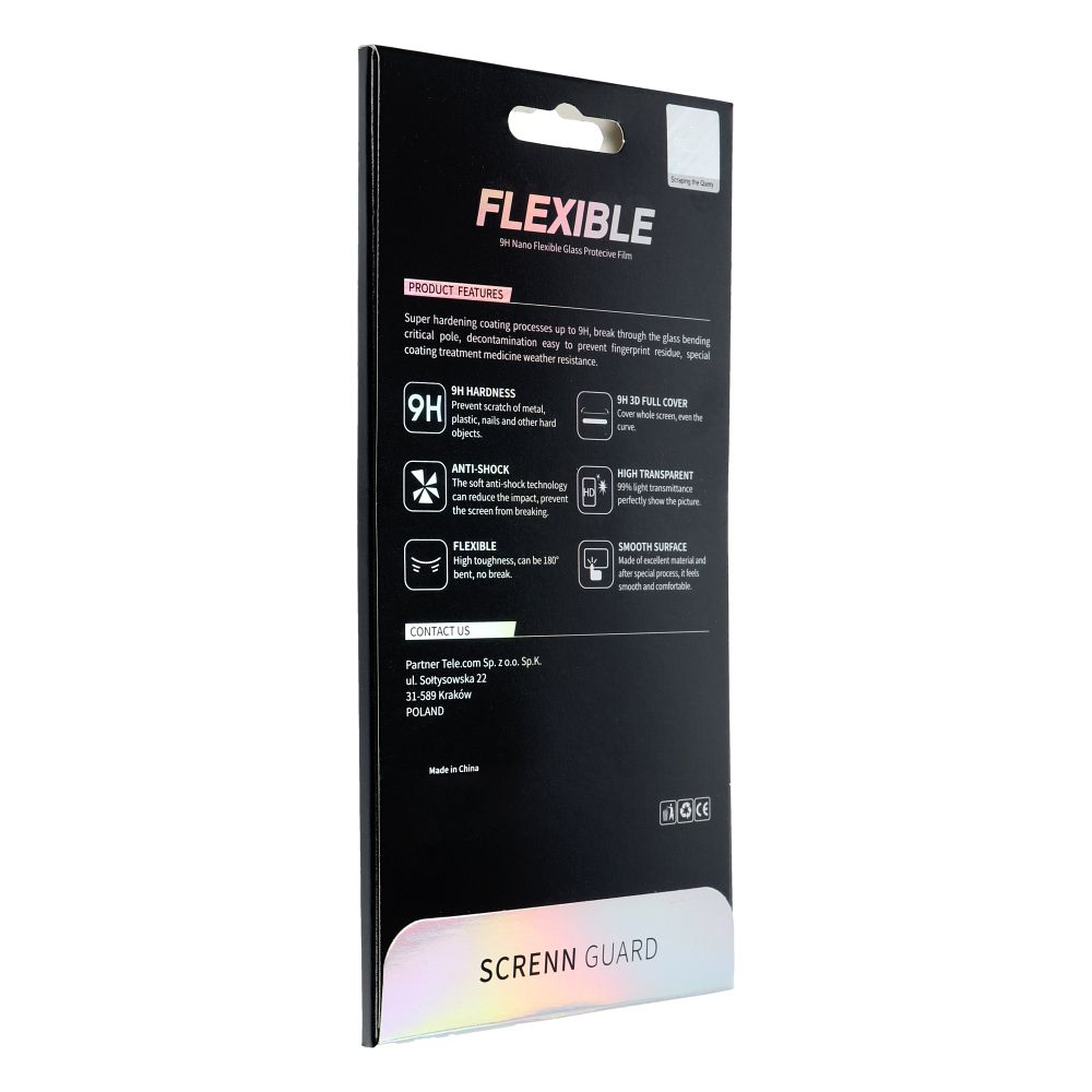 iPhone 6/6S apsauginis white 3D FLEXIBLE stiklas 3