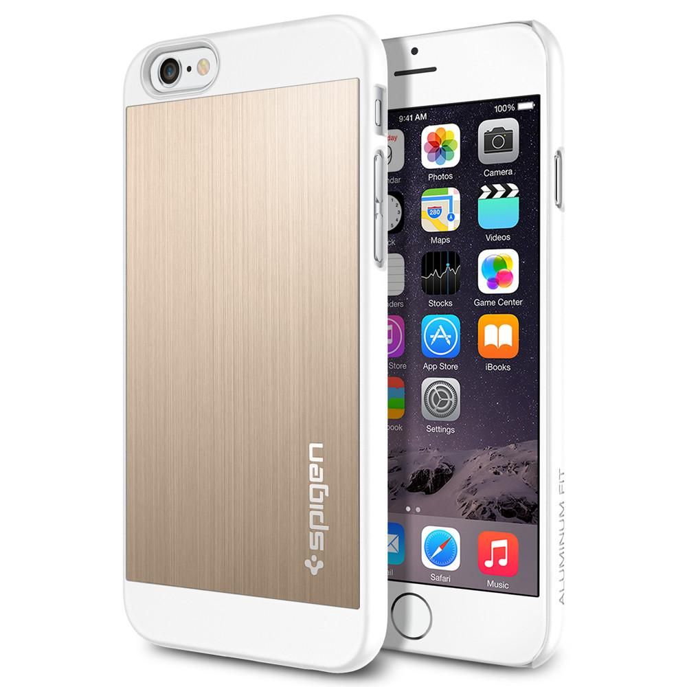 iPhone 6/6S gold ALUMINUM FIT SPIGEN dėklas