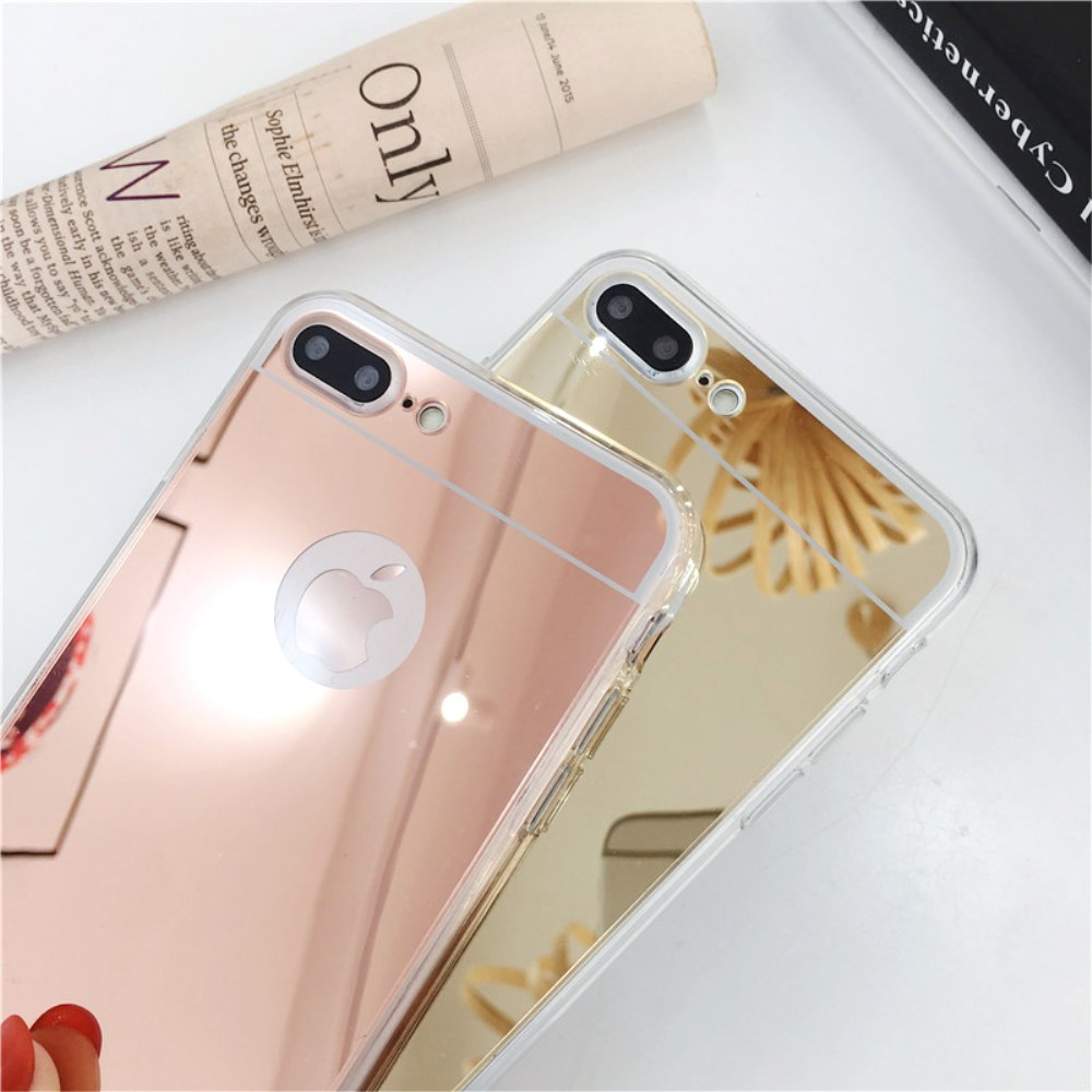 iPhone 7+/8+ aukso spalvos MIRROR nugarėlė 2