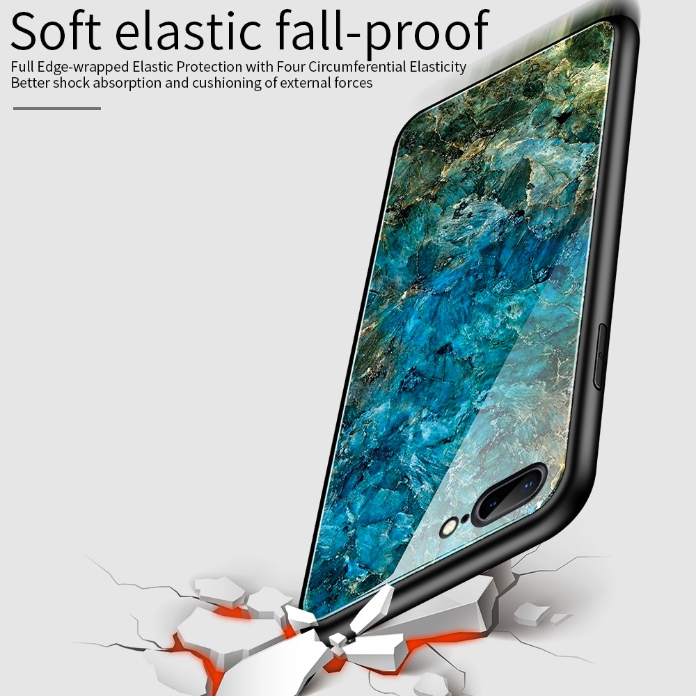 iPhone 7+/8+ marble glass nugarėlė Blue 2