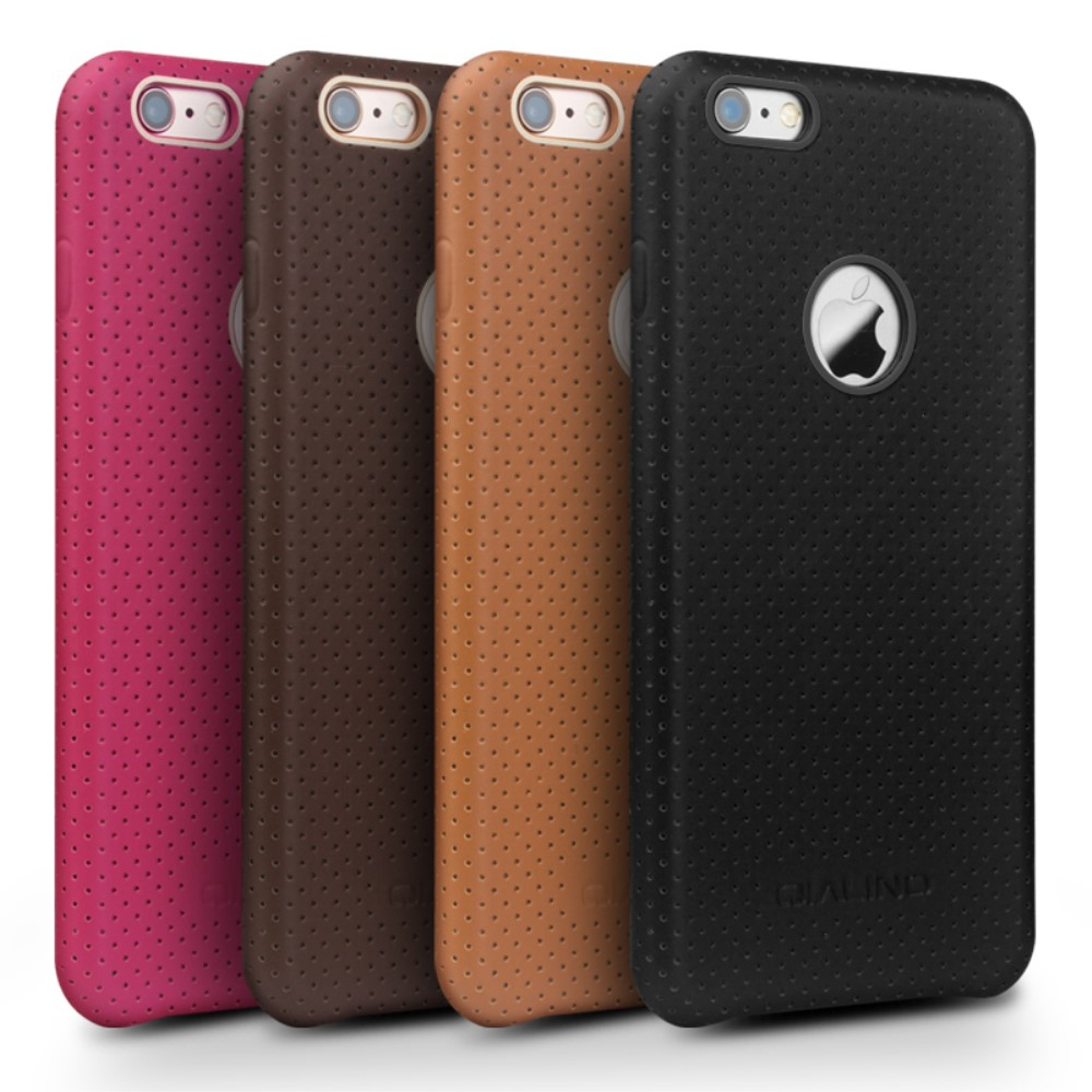 iPhone 7+/8+ ruda odinė MESH QIALINO nugarėlė