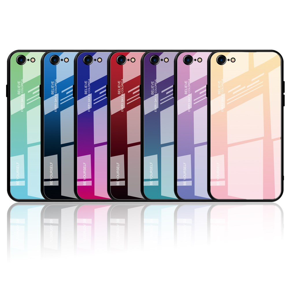 iPhone 7/8/SE 2020 rausva tracy GLASS nugarėlė 6