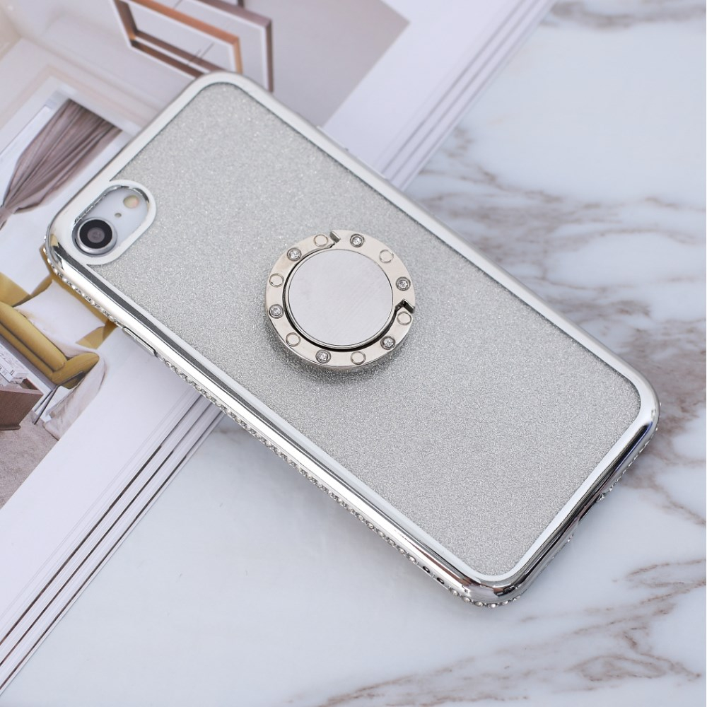 iPhone 7/8/SE 2020 tracy sidabro spalvos Glitter Ring nugarėlė