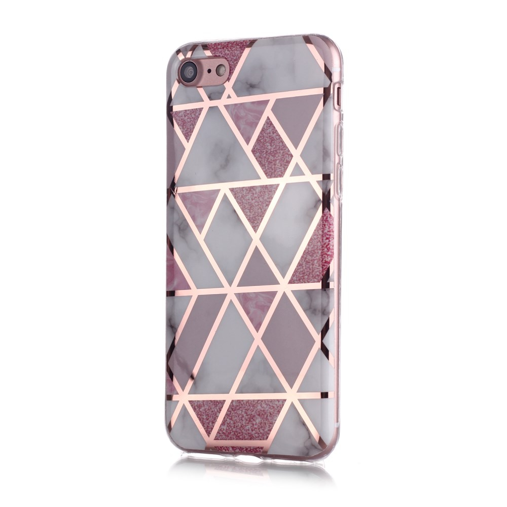 iPhone 7/8/SE 2020/SE 2022 Tracy nugarėlė Geometric marble white/pink 1