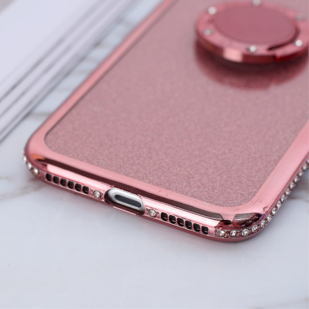 iPhone 7/8/SE 2020/SE 2022 tracy rausva Glitter Ring nugarėlė 4