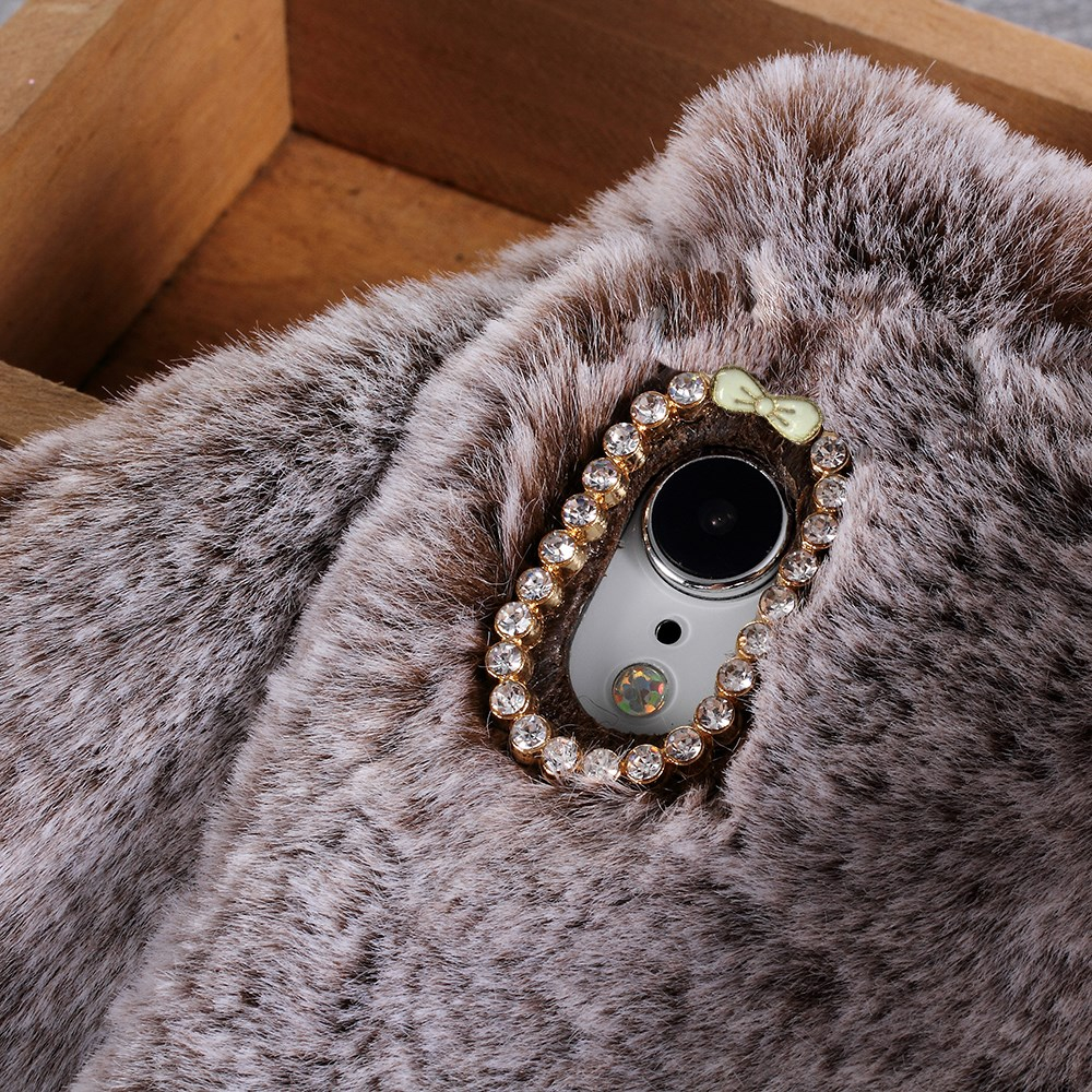 iPhone XR brown nugarėlė Fluffy Rabbit 1