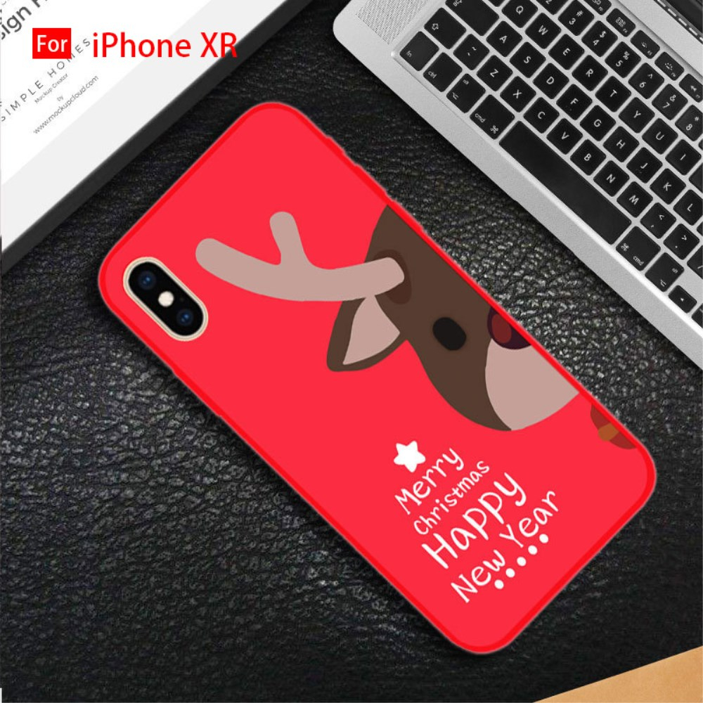 iPhone XR Tracy nugarėlė Christmas Brown Deer raudona
