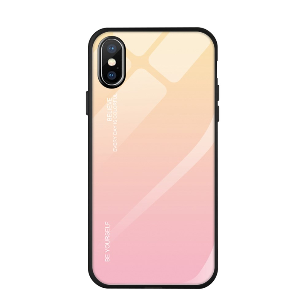 iPhone X/XS rausva tracy GLASS nugarėlė 2