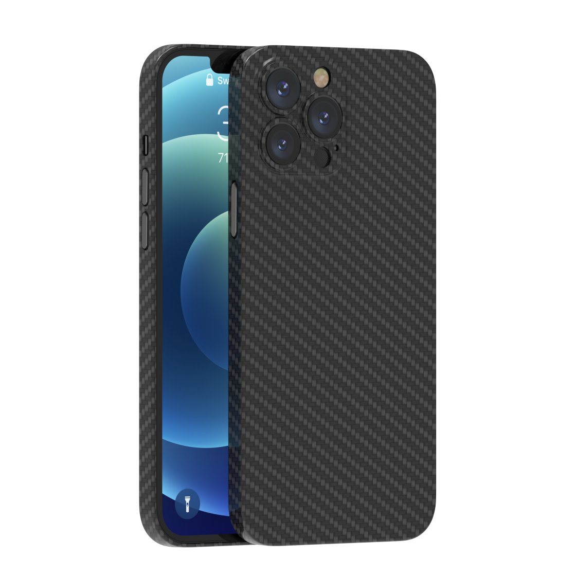 iPhone 13 PRO MAX juoda CARBON WING DEVIA nugarėlė