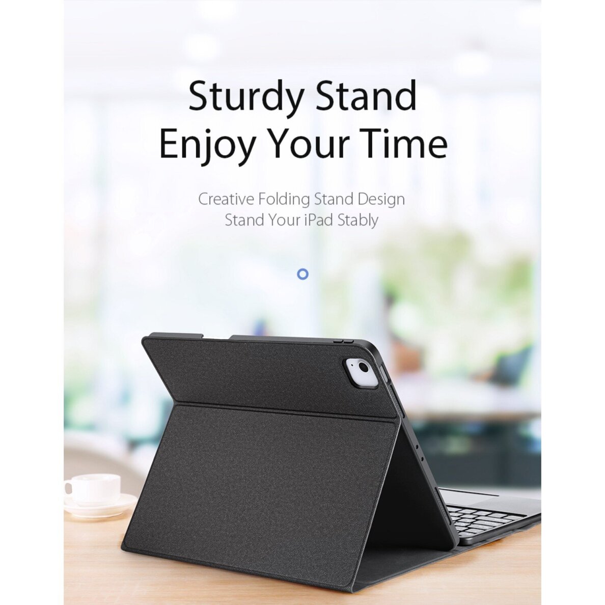 iPad Air 13 (2025 / 2024) / iPad Pro 12.9 (2022 / 2021 / 2020) black DUX DUCIS TK Series dėklas su klaviatūra 8