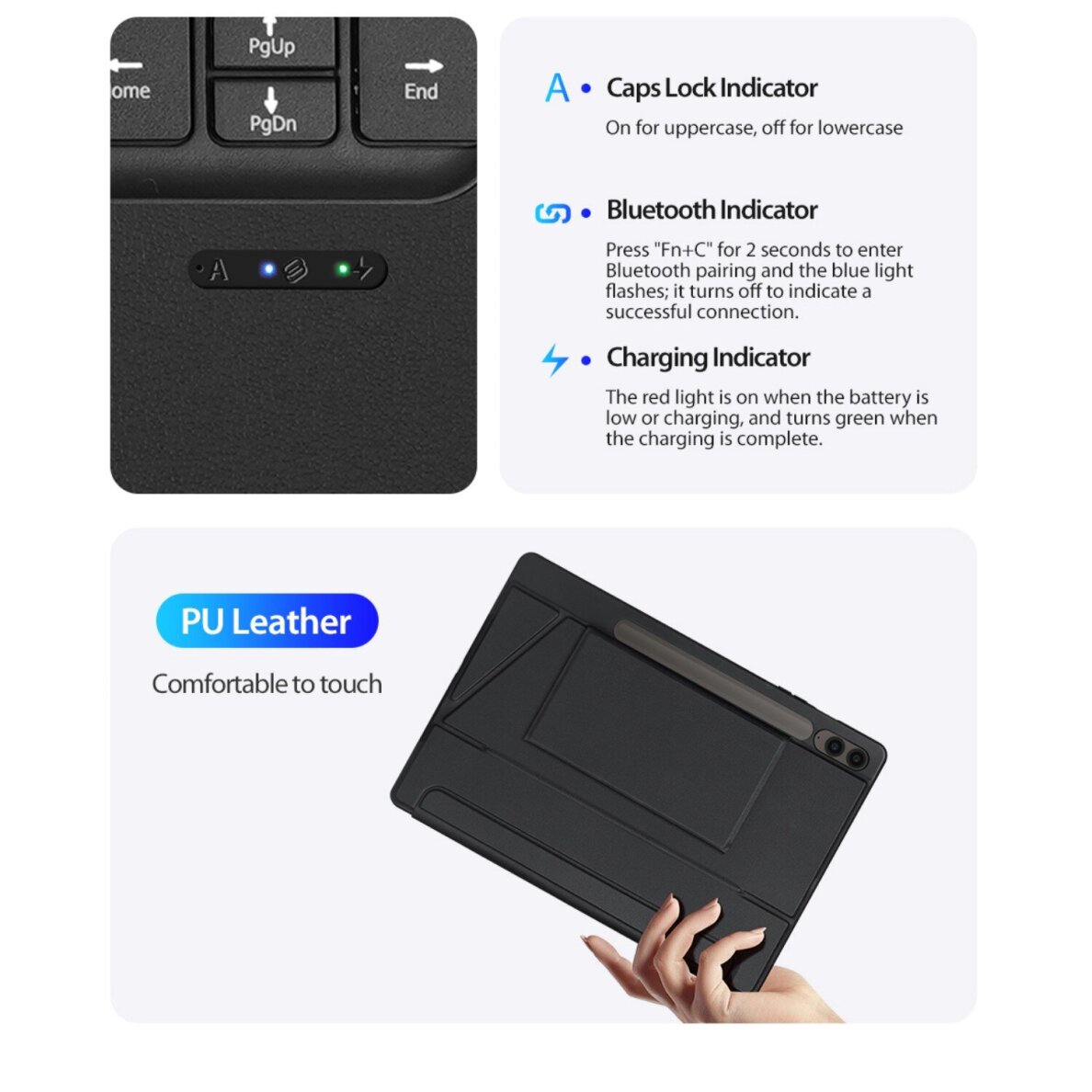 iPad Pro 11 2024 (M4) black DUX DUCIS DK Series dėklas su klaviatūra 7