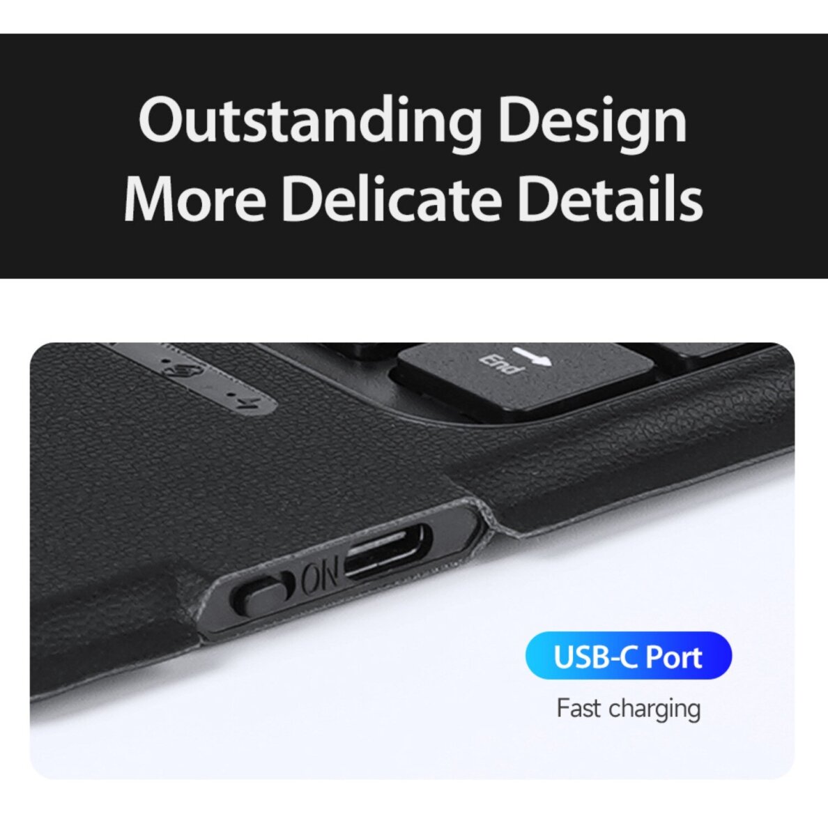 iPad Pro 13 2024 (M4) black DUX DUCIS DK Series dėklas su klaviatūra 7