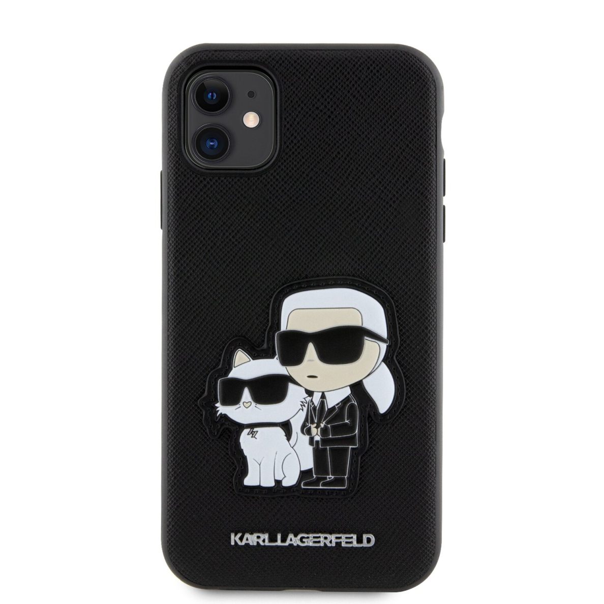 iPhone 11 black NFT Saffiano Karl&Choupette KARL LAGERFELD nugarėlė 3