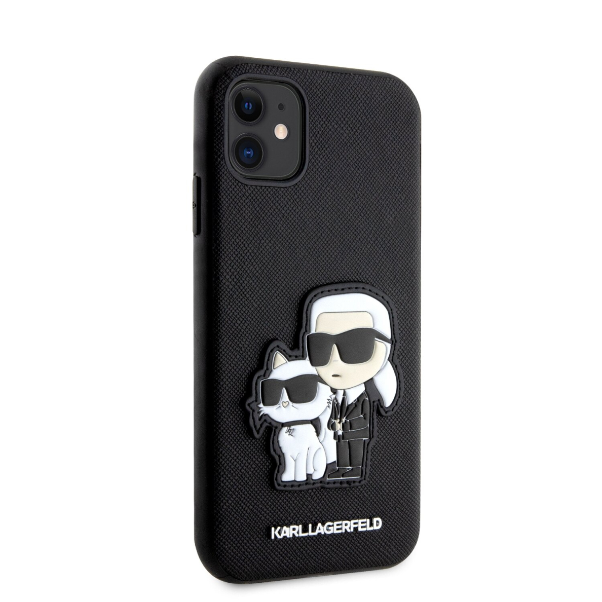 iPhone 11 black NFT Saffiano Karl&Choupette KARL LAGERFELD nugarėlė 4