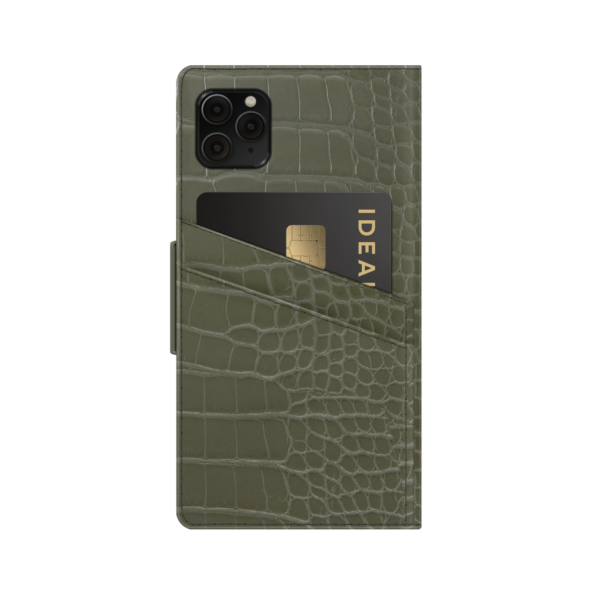 iPhone 11 PRO MAX iDeal Of Sweden dėklas Khaki Croco 5