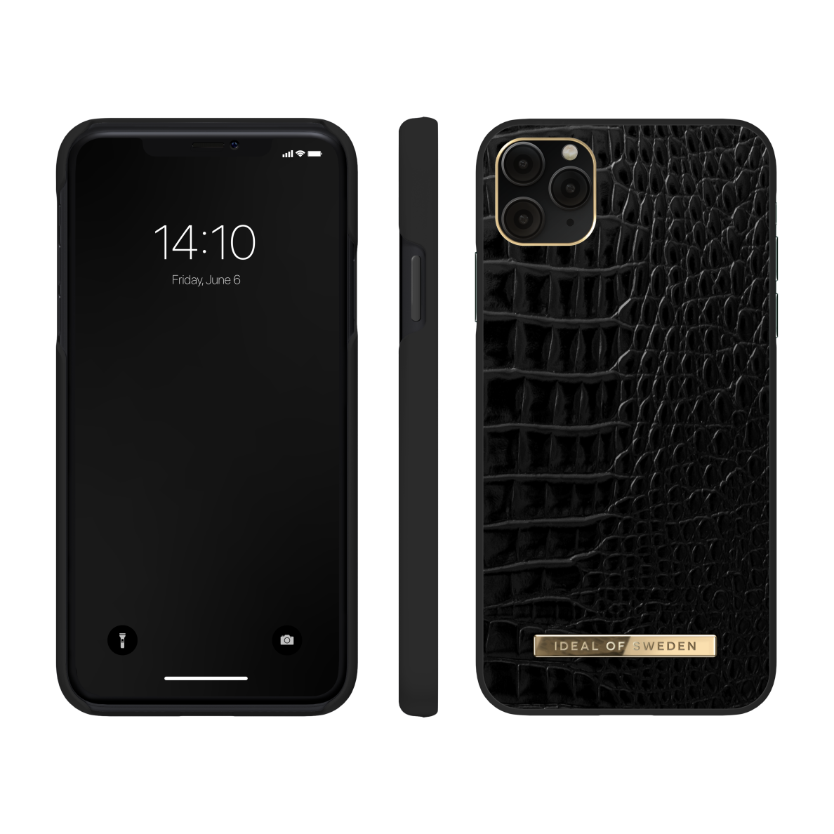 iPhone 11 PRO MAX iDeal Of Sweden nugarėlė Neo Noir Croco 2
