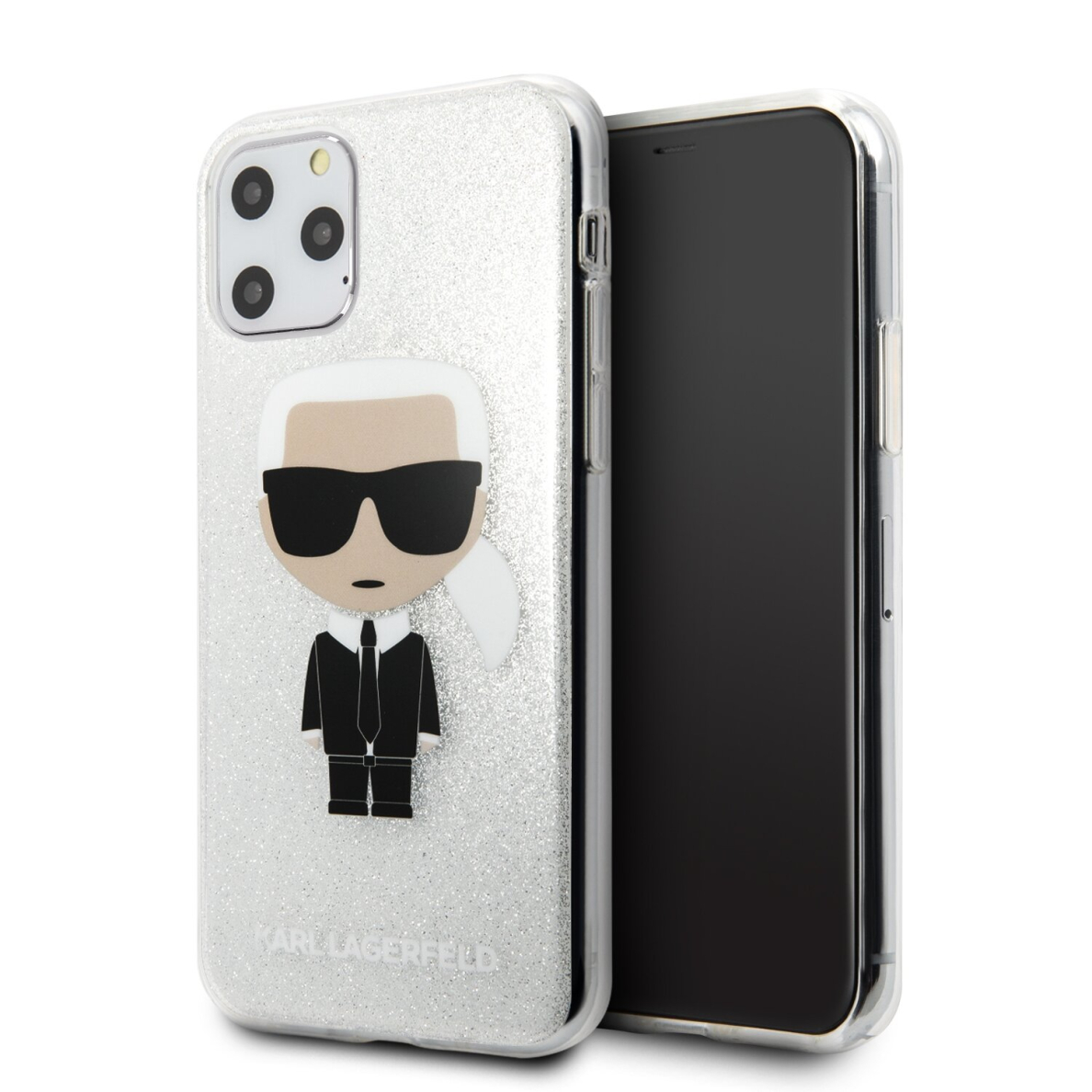 iPhone 11 PRO sidabro sp. glitter KARL LAGERFELD nugarėlė KLHCN58TPUTRIKSL iPhone 11 PRO sidabro sp. glitter KARL LAGERFELD nugarėlė KLHCN58TPUTRIKSL