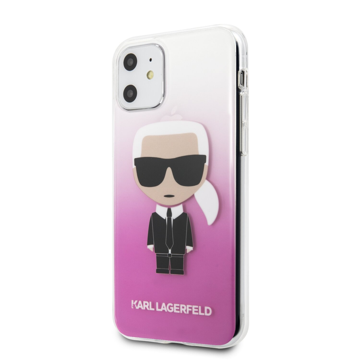 iPhone 11 skaidri-rožinė KARL LAGERFELD nugarėlė KLHCN61TRDFKPI 2