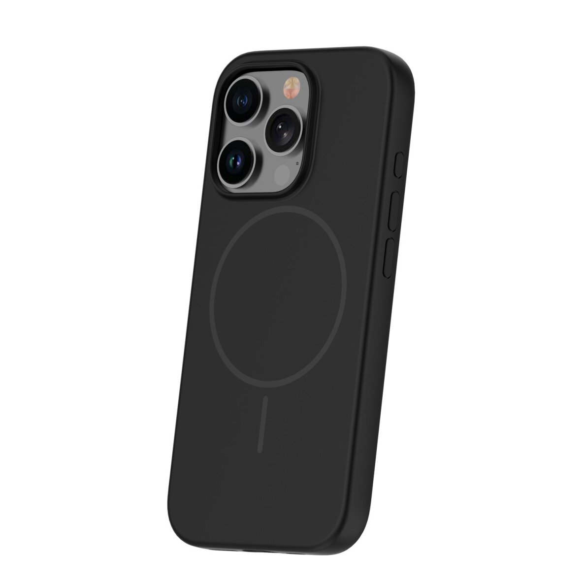 iPhone 12 / 12 PRO black SLIM SILICONE MagSafe nugarėlė 1