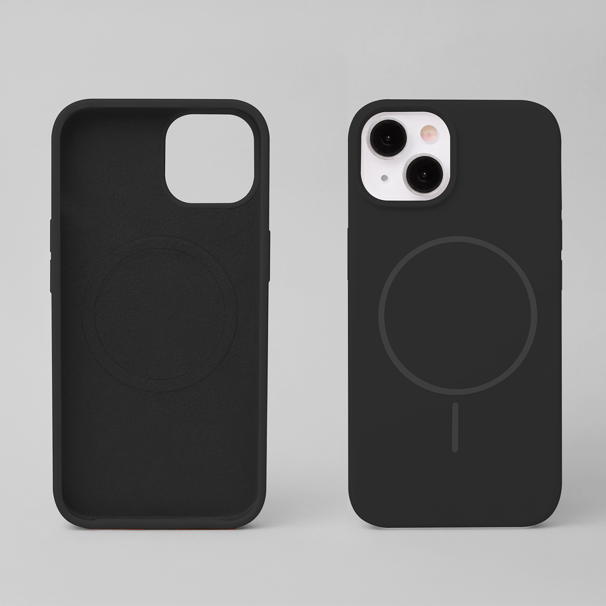 iPhone 12 / 12 PRO black SLIM SILICONE MagSafe nugarėlė 2