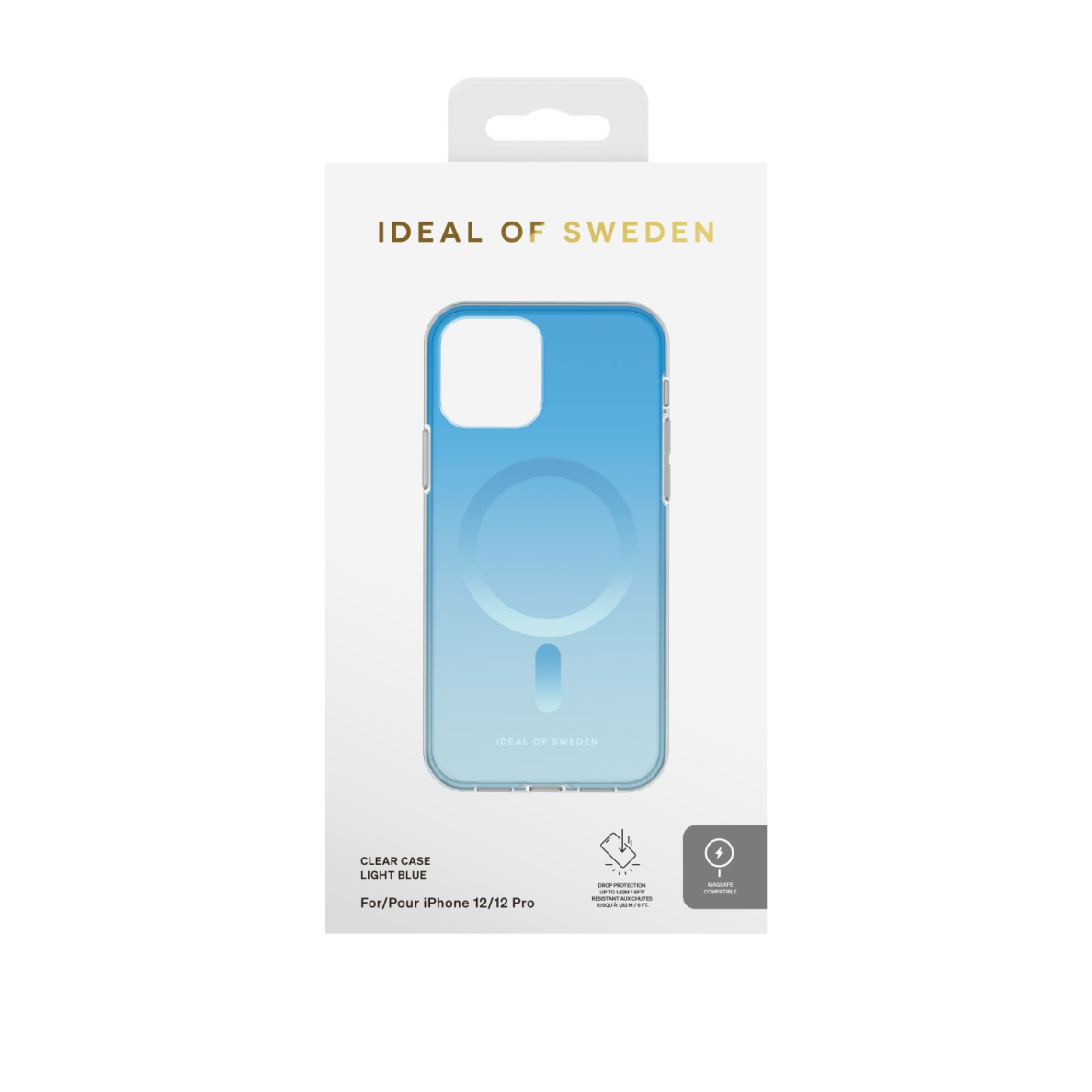 iPhone 12 / 12 PRO iDeal Of Sweden Clear MagSafe nugarėlė Light Blue 3