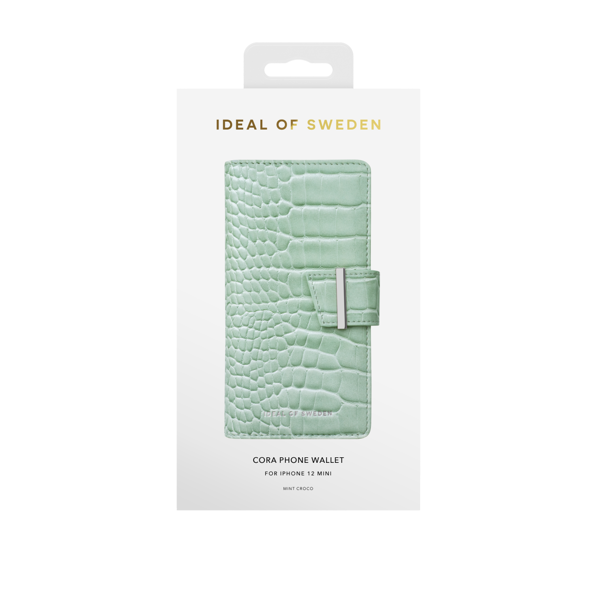 iPhone 12 MINI iDeal Of Sweden dėklas Wallet Mint Croco 2 iPhone 12 MINI iDeal Of Sweden dėklas Wallet Mint Croco 2