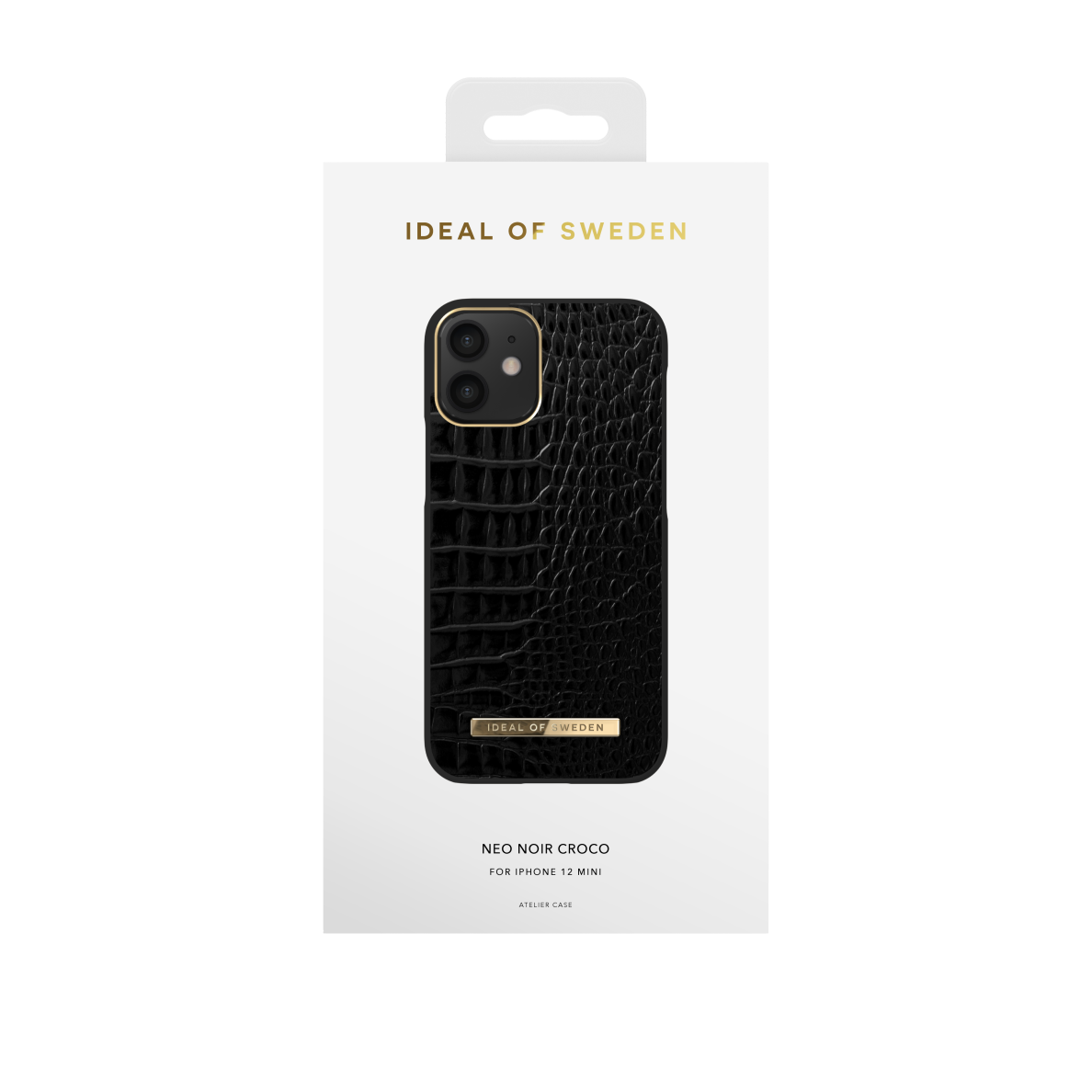 iPhone 12 MINI iDeal Of Sweden nugarėlė Neo Noir Croco 1