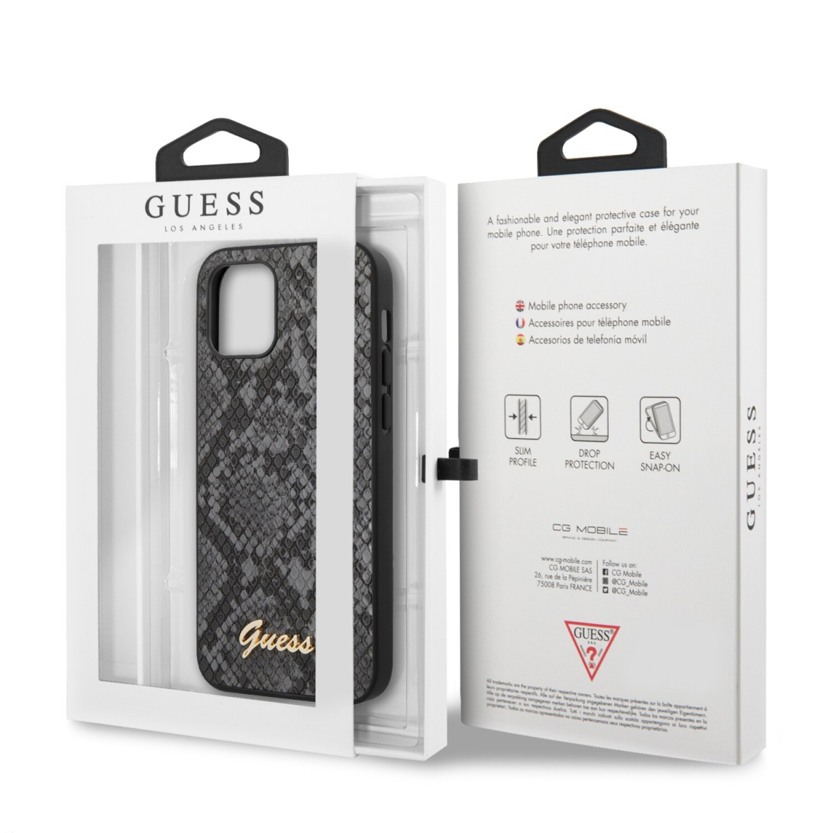iPhone 12 MINI juoda GUESS nugarėlė GUHCP12SPUSNSMLBK 7