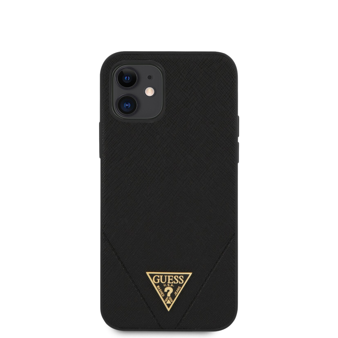 iPhone 12 MINI juoda GUESS nugarėlė GUHCP12SVSATMLBK 2