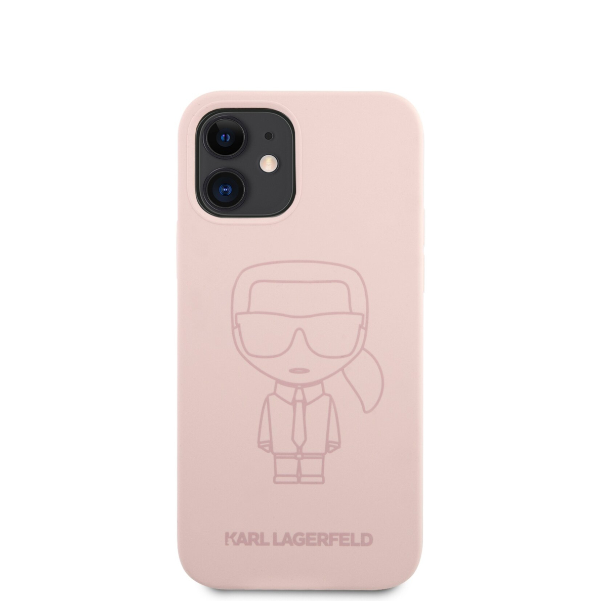 iPhone 12 MINI šviesiai rožinė KARL LAGERFELD nugarėlė KLHCP12SSILTTPI 2
