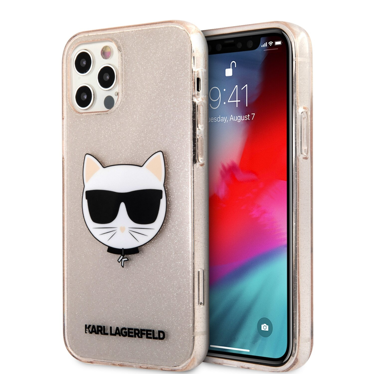 iPhone 12 PRO MAX aukso sp. glitter KARL LAGERFELD nugarėlė KLHCP12LCHTUGLGO iPhone 12 PRO MAX aukso sp. glitter KARL LAGERFELD nugarėlė KLHCP12LCHTUGLGO