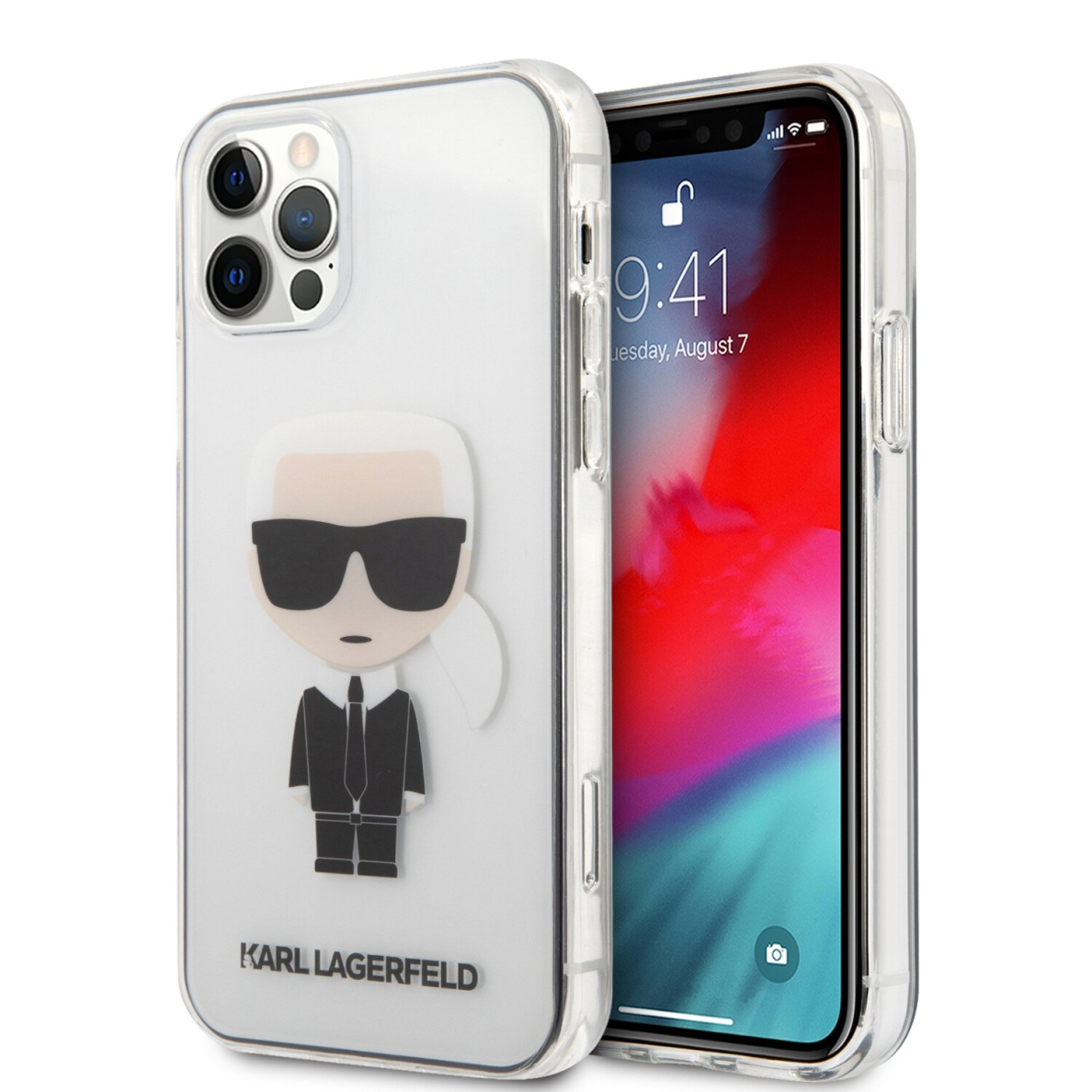 iPhone 12 PRO MAX skaidri KARL LAGERFELD nugarėlė KLHCP12LTRIK