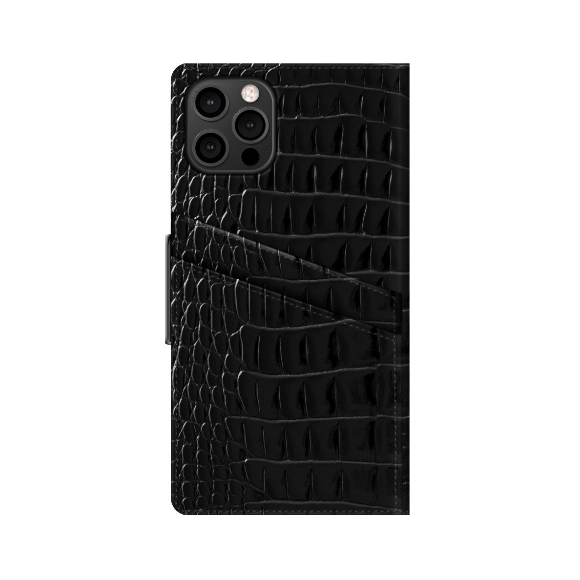 iPhone 12/12 PRO iDeal Of Sweden dėklas Neo Noir Croco 1