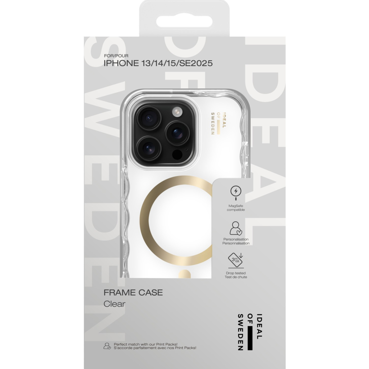 iPhone 15 / 14 / 13 iDeal Of Sweden Frame Clear MagSafe nugarėlė 3