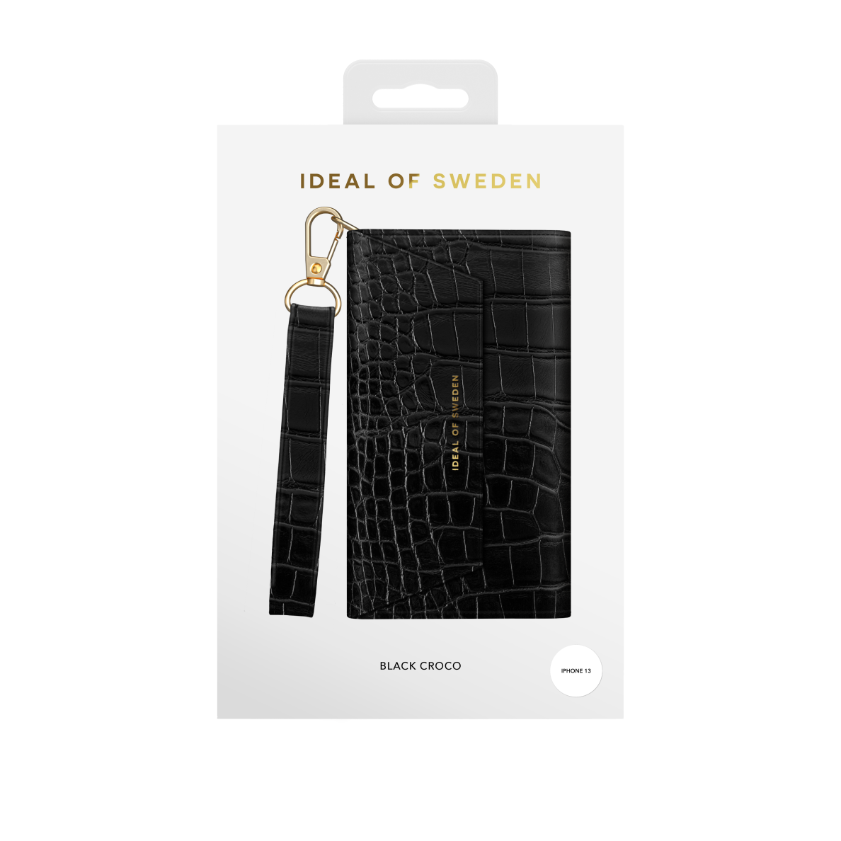 iPhone 13 iDeal Of Sweden dėklas Cassette Clutch Black Croco 1
