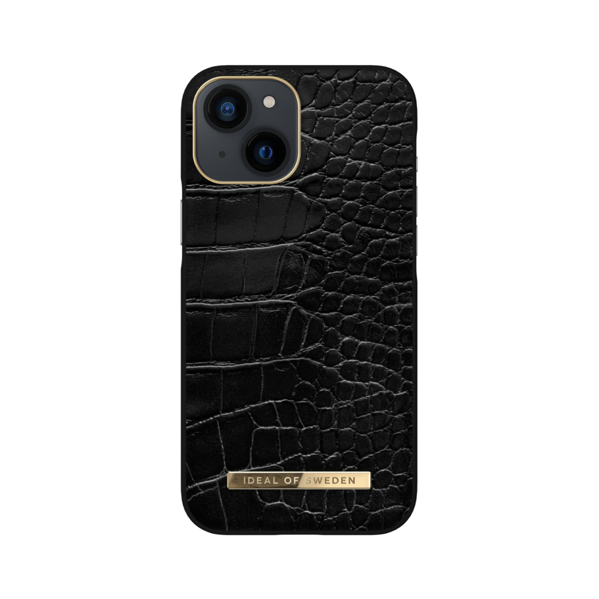 iPhone 13 MINI iDeal Of Sweden Atelier nugarėlė Neo Noir Croco Gold