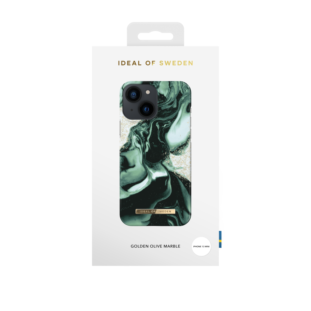 iPhone 13 MINI iDeal Of Sweden nugarėlė Golden Olive Marble 2 iPhone 13 MINI iDeal Of Sweden nugarėlė Golden Olive Marble 2
