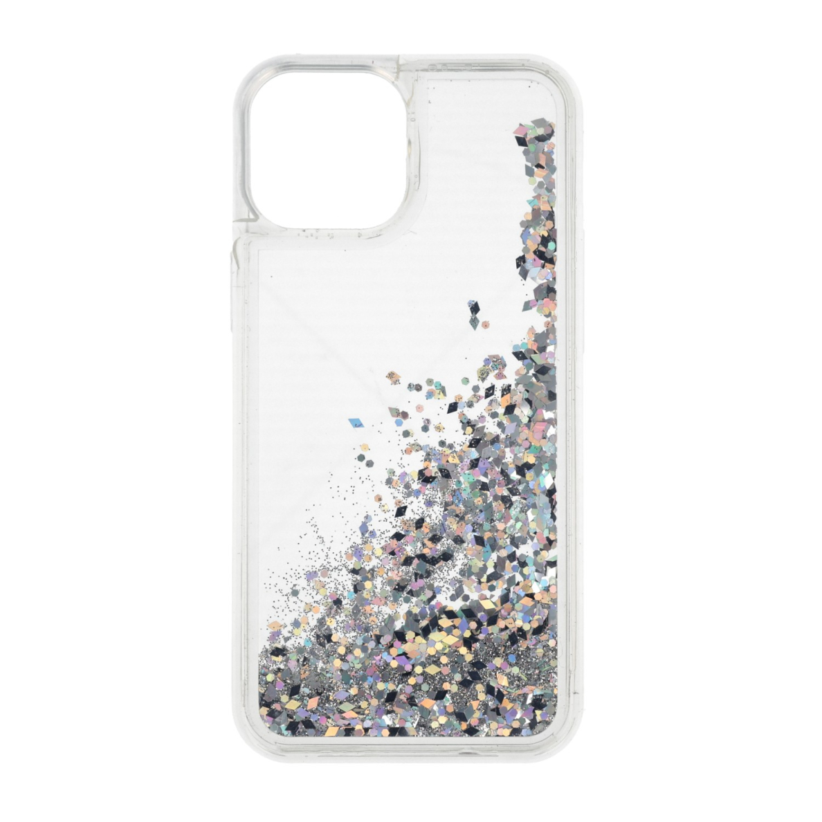 iPhone 13 MINI sidabro spalvos WATER SPARKLE nugarėlė