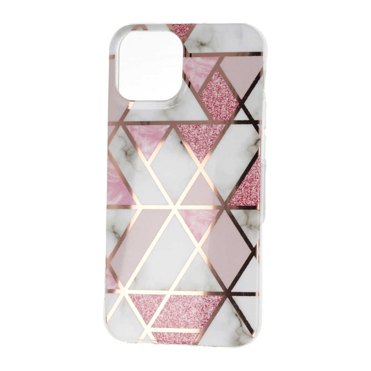 iPhone 13 MINI Tracy nugarėlė Geometric marble Pink/White