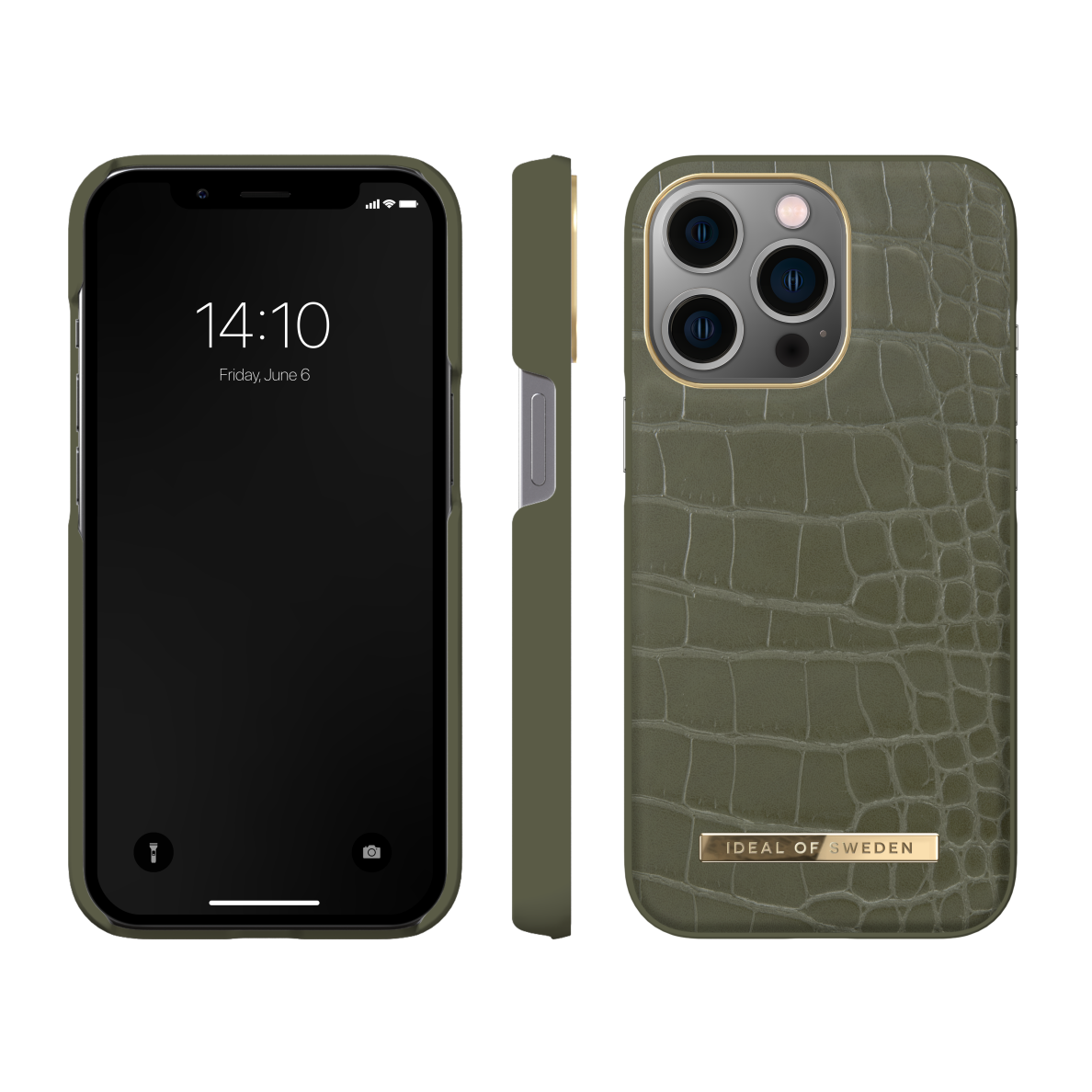 iPhone 13 PRO iDeal Of Sweden nugarėlė Khaki Croco 2