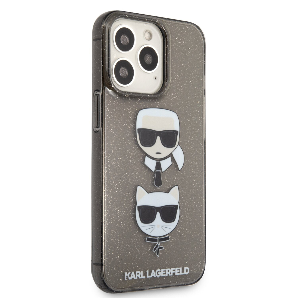 iPhone 13 PRO MAX juoda glitter KARL LAGERFELD nugarėlė KLHCP13XKCTUGLK 4