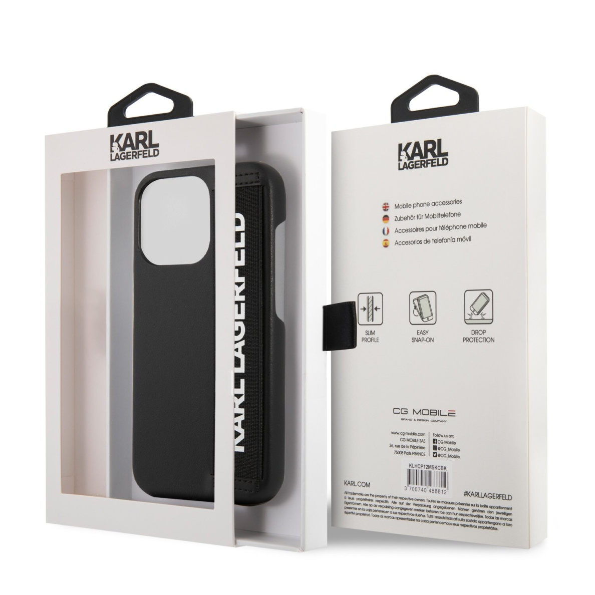 iPhone 13 PRO MAX juoda KARL LAGERFELD nugarėlė KLHCP13XSTKLBK 7