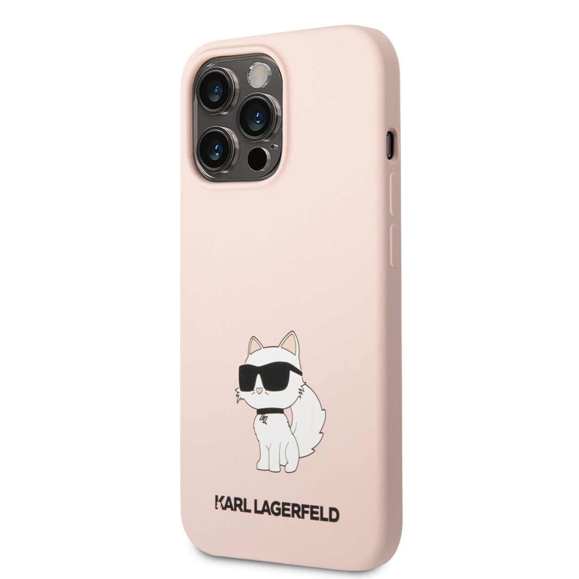 iPhone 13 PRO MAX pink NFT Liquid Silicone KARL LAGERFELD nugarėlė 3