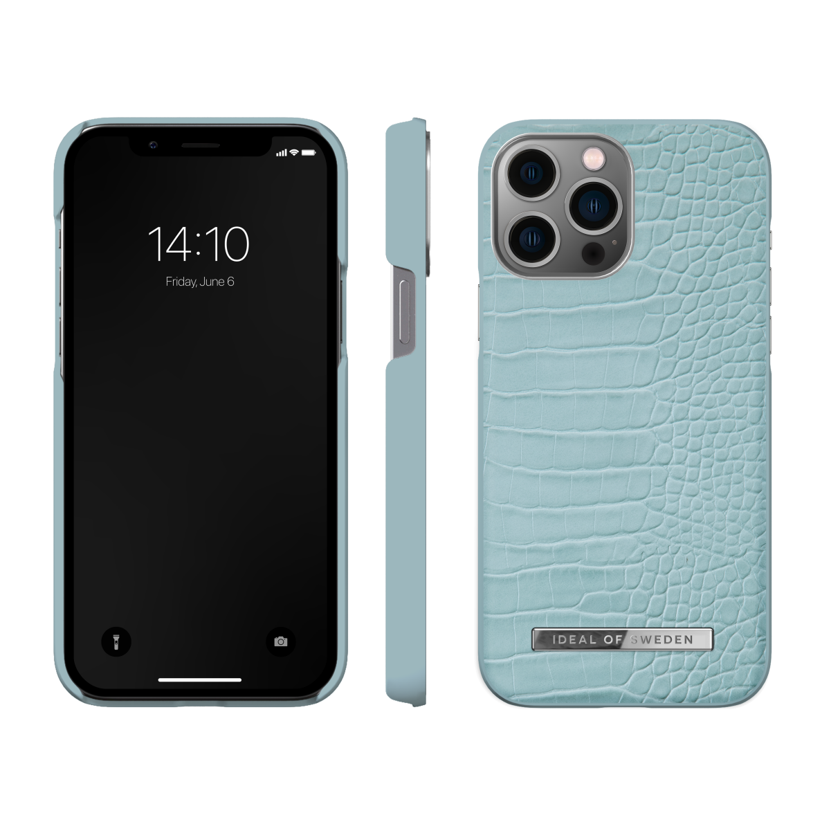 iPhone 13 PRO MAX/12 PRO MAX iDeal Of Sweden nugarėlė Soft Blue Croco 2