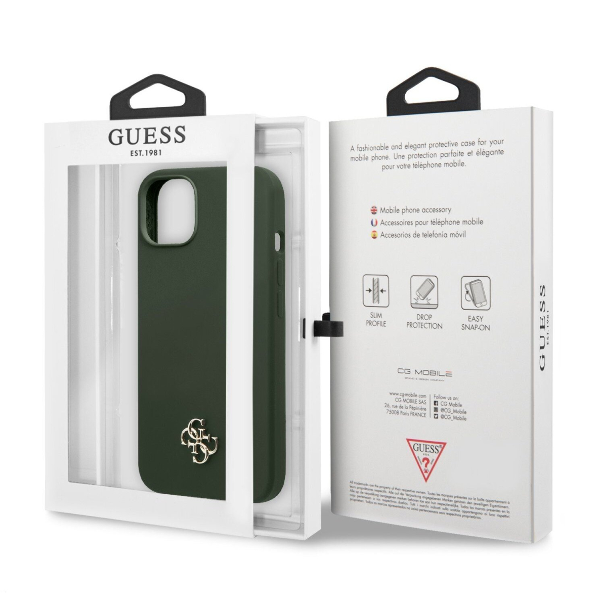 iPhone 13 dark green GUESS nugarėlė GUHCP13MS4LA 4