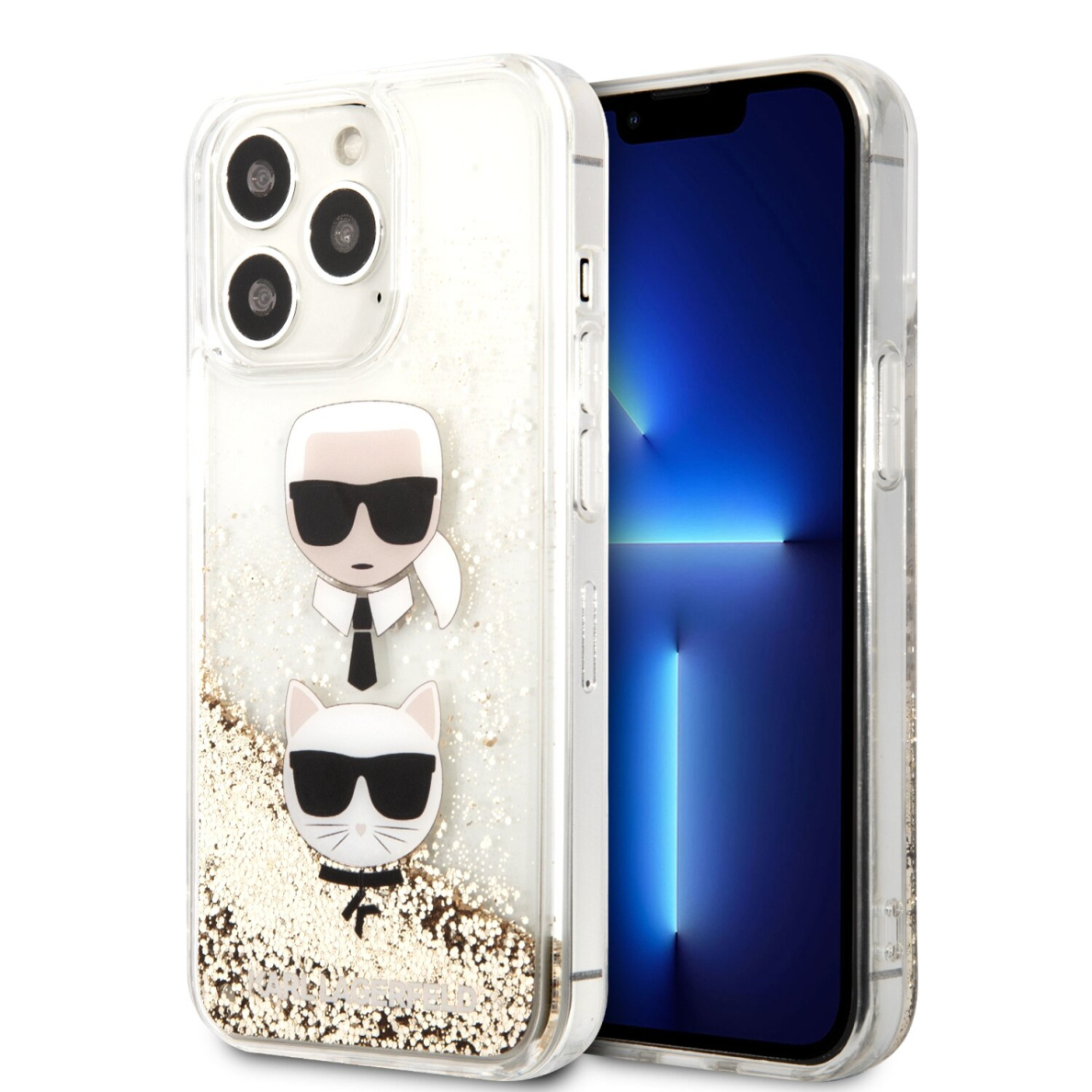 iPhone 13 PRO aukso sp. water KARL LAGERFELD nugarėlė KLHCP13LKICGLD