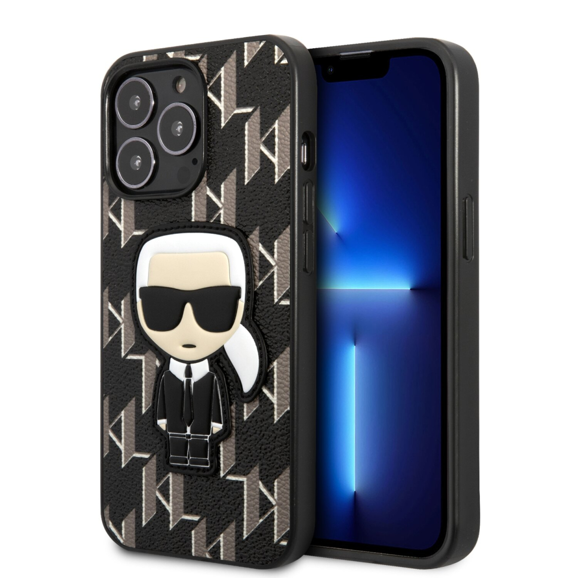 iPhone 13 PRO juoda KARL LAGERFELD nugarėlė KLHCP13LPMNIKBK