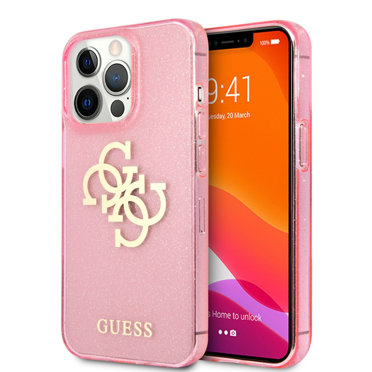iPhone 13 PRO rožinė glitter GUESS nugarėlė GUHCP13LPCUGL4GPI iPhone 13 PRO rožinė glitter GUESS nugarėlė GUHCP13LPCUGL4GPI