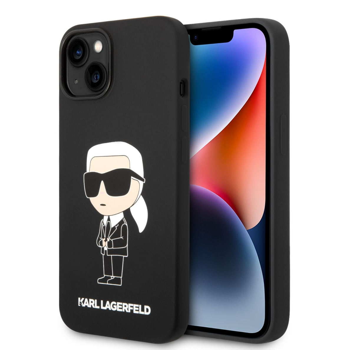 iPhone 14/13 black NFT Liquid Silicone KARL LAGERFELD nugarėlė